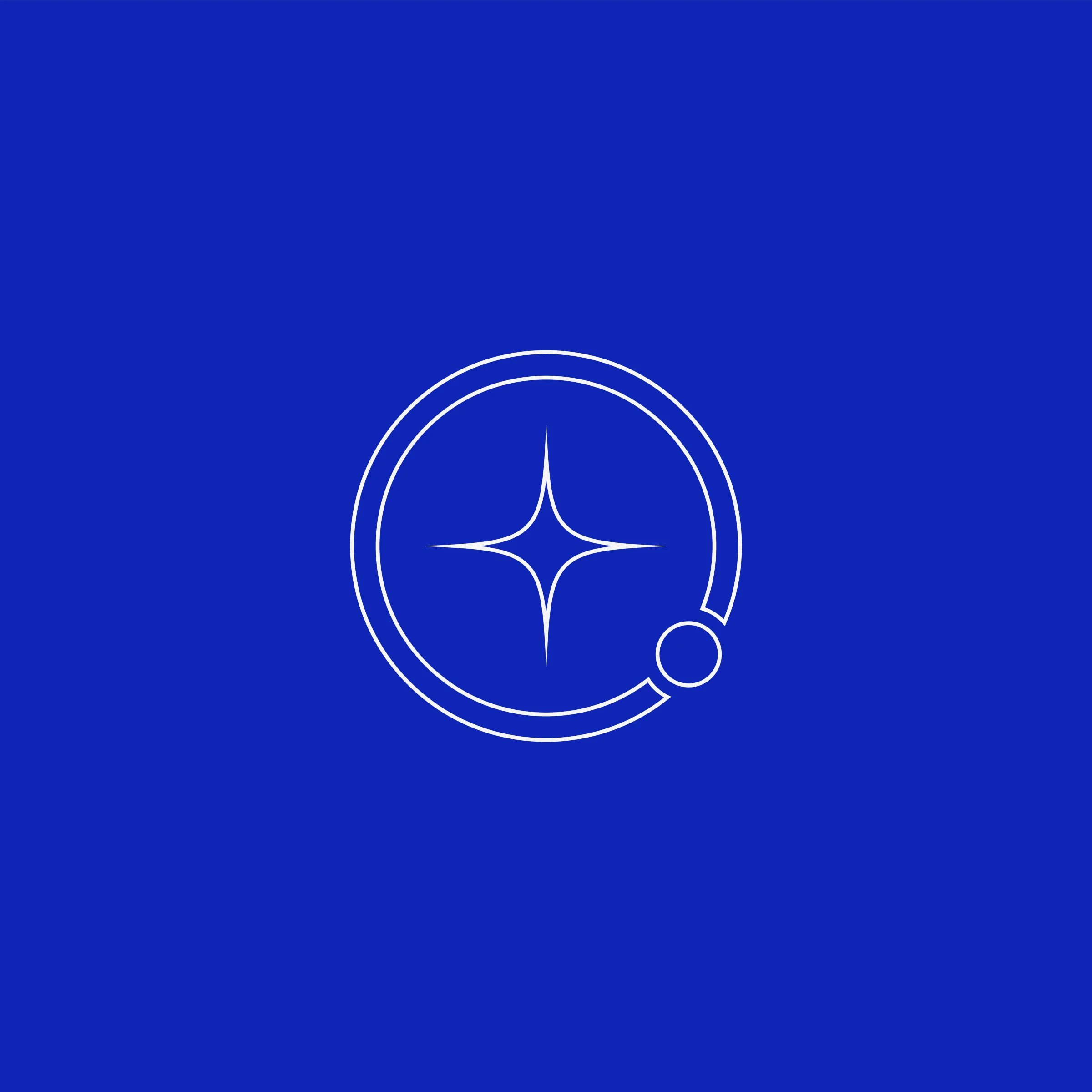 Symbol Outline on Brand Blue